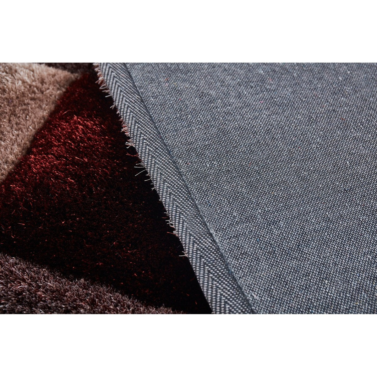 3D Shaggy Hand Tufted Shag Area Rug - Parquette Design Pattern - Soft Plush Carpet for Living Room, Bedroom & Nursery Decor