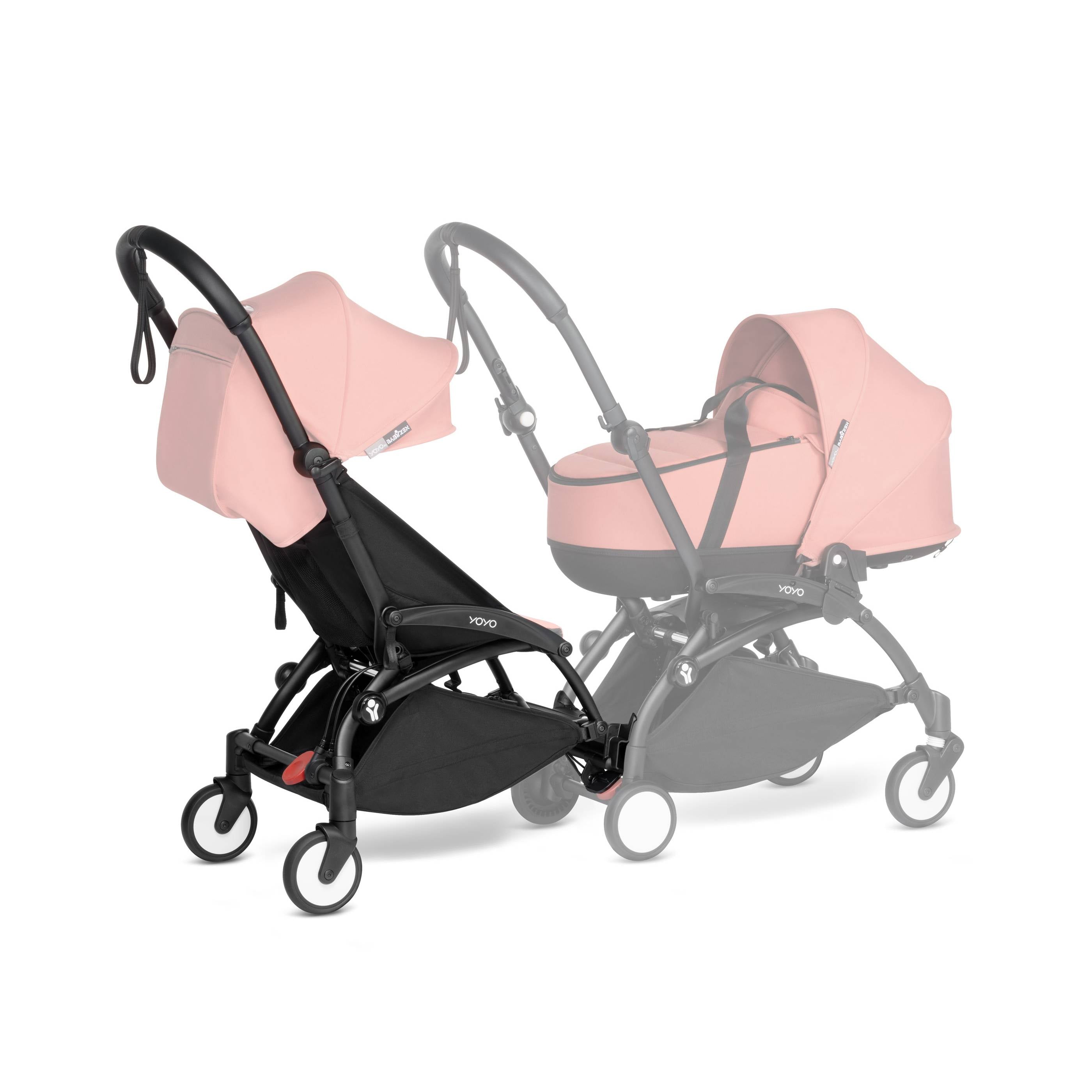 BabyZen YOYO Connect Stroller Frame - Lightweight & Compact Black Travel Stroller for Airports, City Walks & Everyday Use