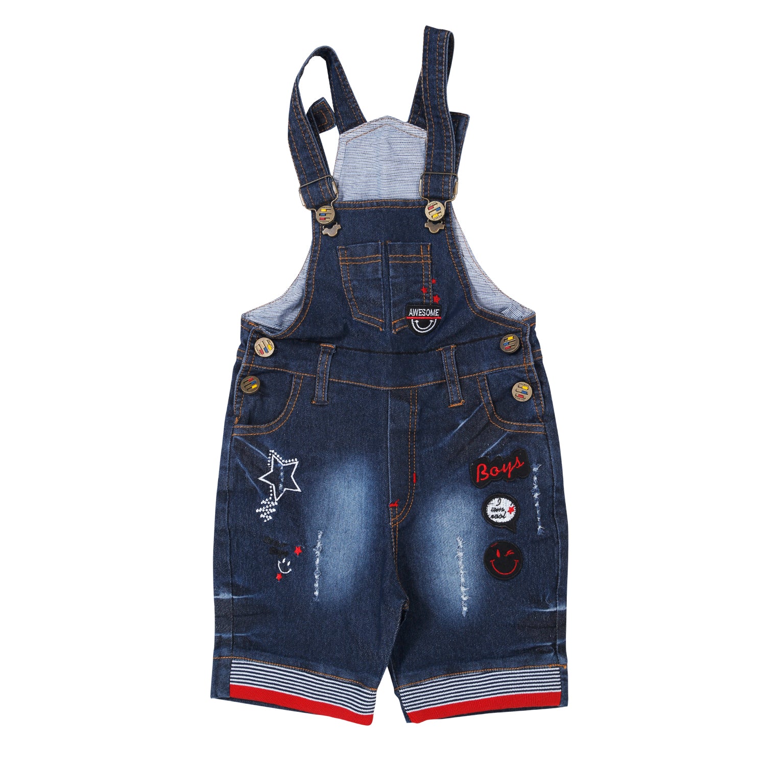 Bad Boys Cool Dungaree Set - Trendy Denim Overalls for Boys | Perfect for Playdates, School & Casual Outings