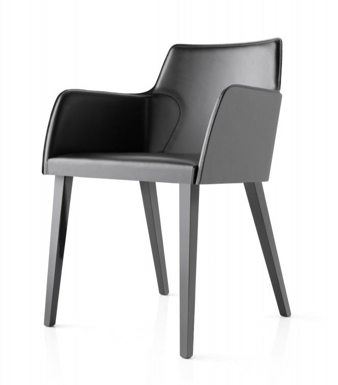 Premium Ned Armchair by Bross - Modern Accent Chair for Living Room, Bedroom & Office - Comfortable Upholstered Lounge Chair with Wooden Legs - Perfect for Relaxing, Reading & Home Decor