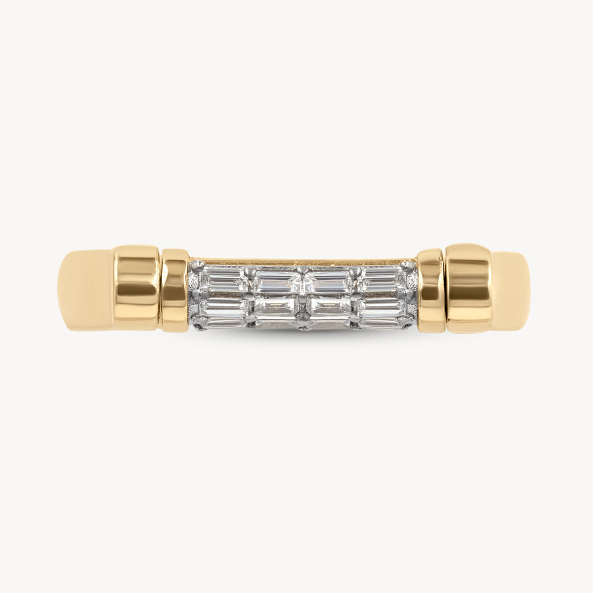 Tusk Baguette Flip Ring - Elegant Stackable Gold Plated Ring for Women | Perfect for Everyday Wear, Parties & Gifts
