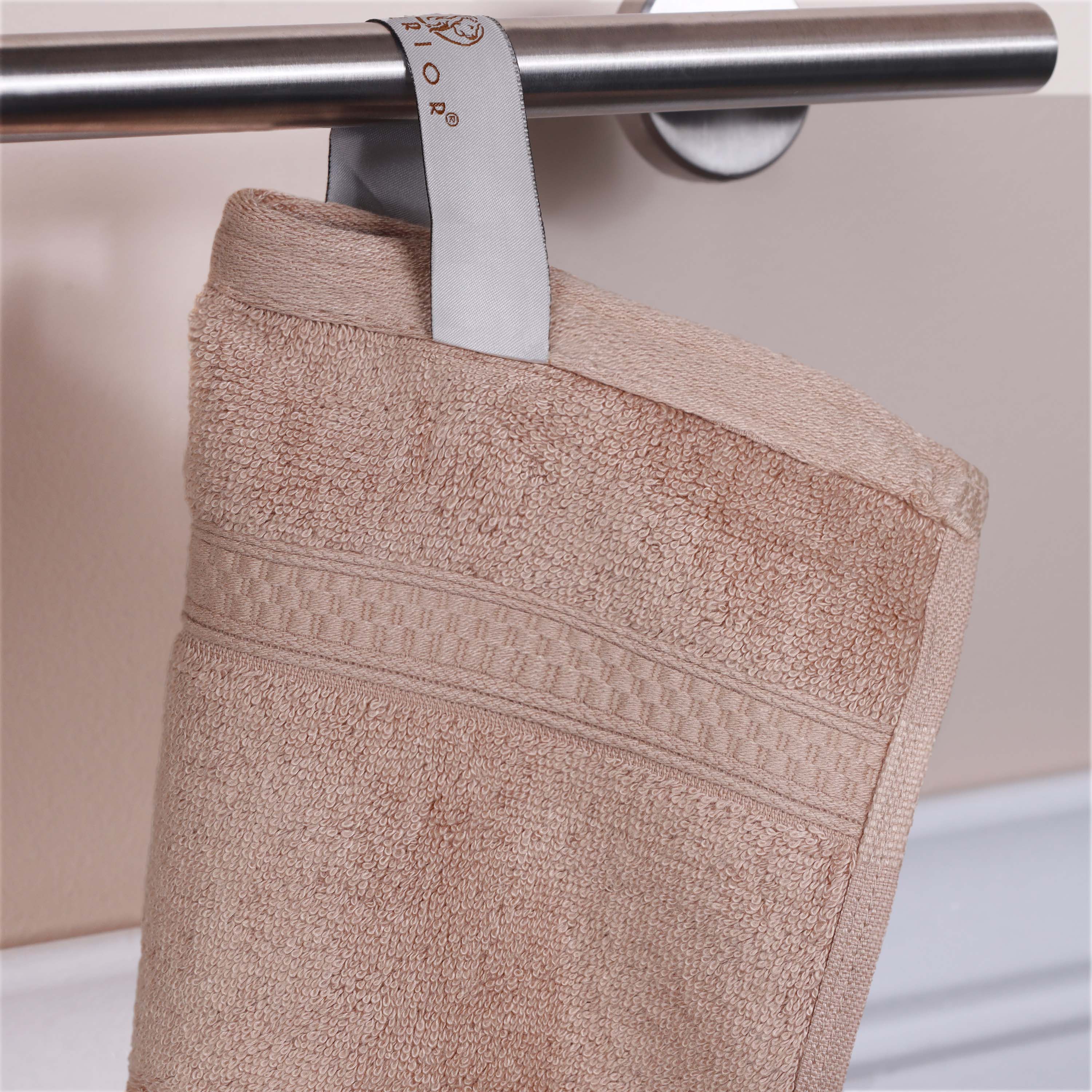 Ultra Soft Rayon Bamboo Cotton Blend 8-Piece Towel Set | Luxury Bath & Beach Towels for Spa, Pool & Home Use
