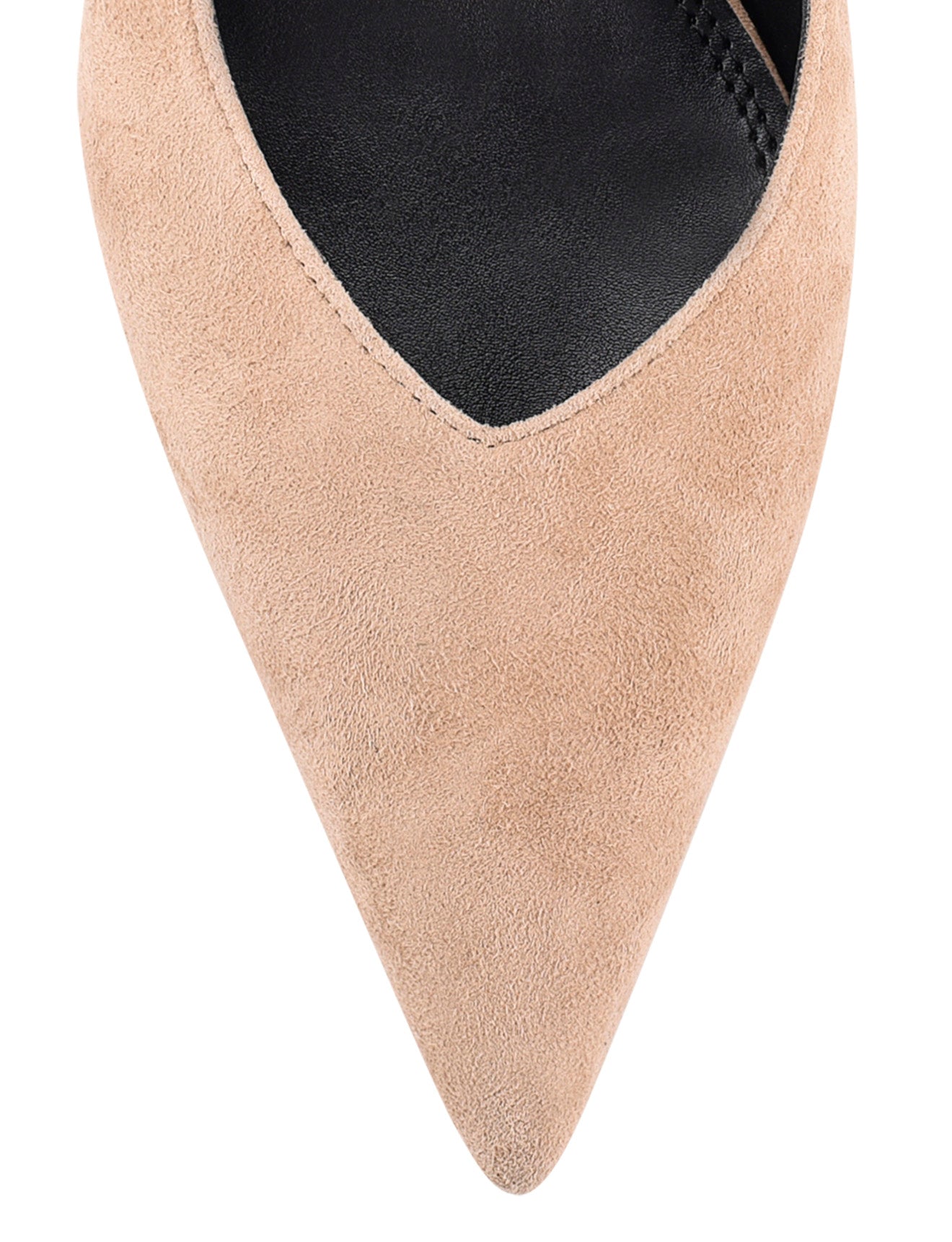 Yory Slingback Kitten Heels - Almond Tan Suede Women's Shoes | Comfortable Low Heel Pumps for Work, Office & Special Occasions