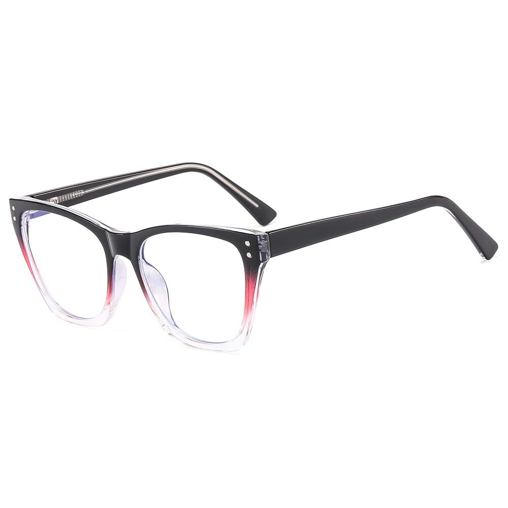 CCspace Women's Full Rim Oversized TR90 Titanium Eyeglasses 55152 - Lightweight & Durable Glasses for Work, Reading & Fashion