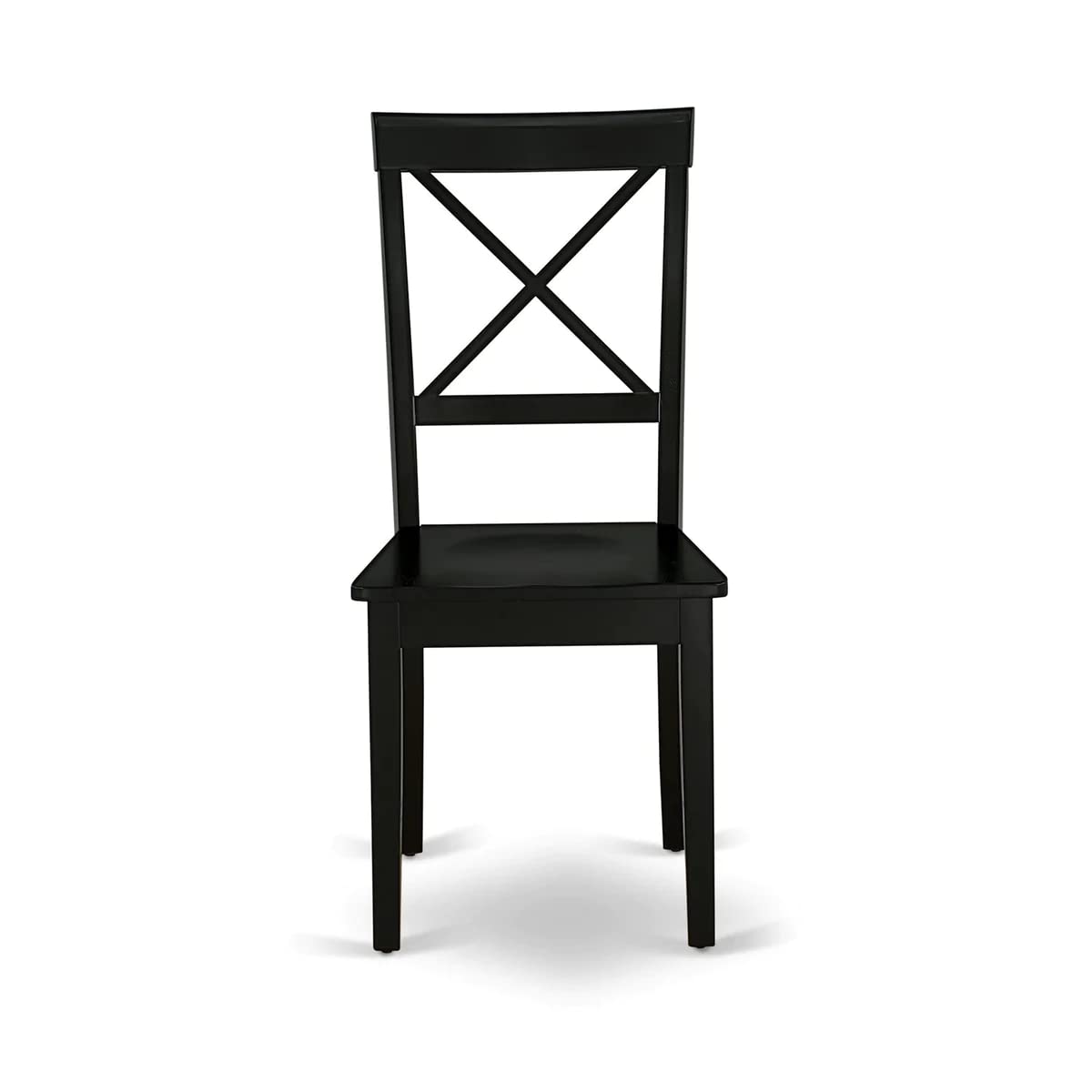 Modern 3-Piece Dining Table Set with Butterfly Leaf & 2 Chairs - 32x54 Inch Black Wooden Kitchen Table - East West Furniture NOBO3-BLK-W - Perfect for Small Spaces, Apartments & Contemporary Dining Rooms