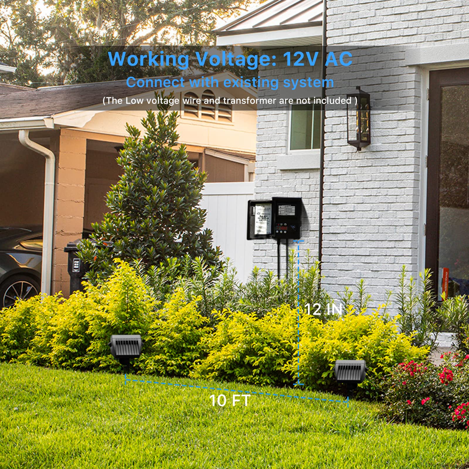 GOODSMANN 18W LED Wall Wash Flood Light - Die-Cast Aluminum Outdoor Landscape Lighting - 2700K Warm White, Weatherproof, Low Voltage, Brown (9920-4675-01) - Perfect for Garden, Pathway, and Architectural Lighting