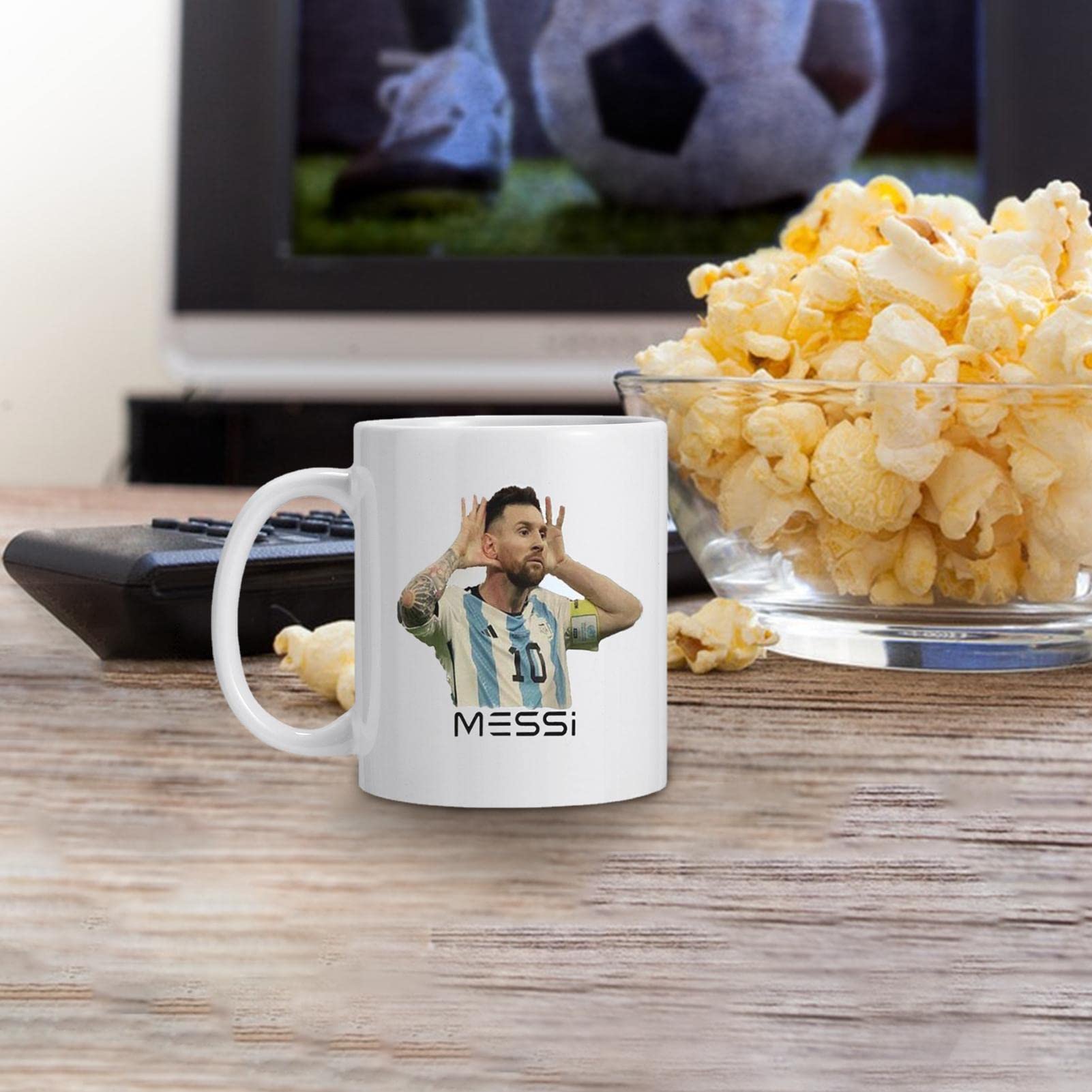 2022 Lionel Messi 11oz Ceramic Coffee Mug with Printed Design - Commemorative Soccer Cup for Fans, Boys & Gift Ideas - Perfect for Home, Office & Football Parties