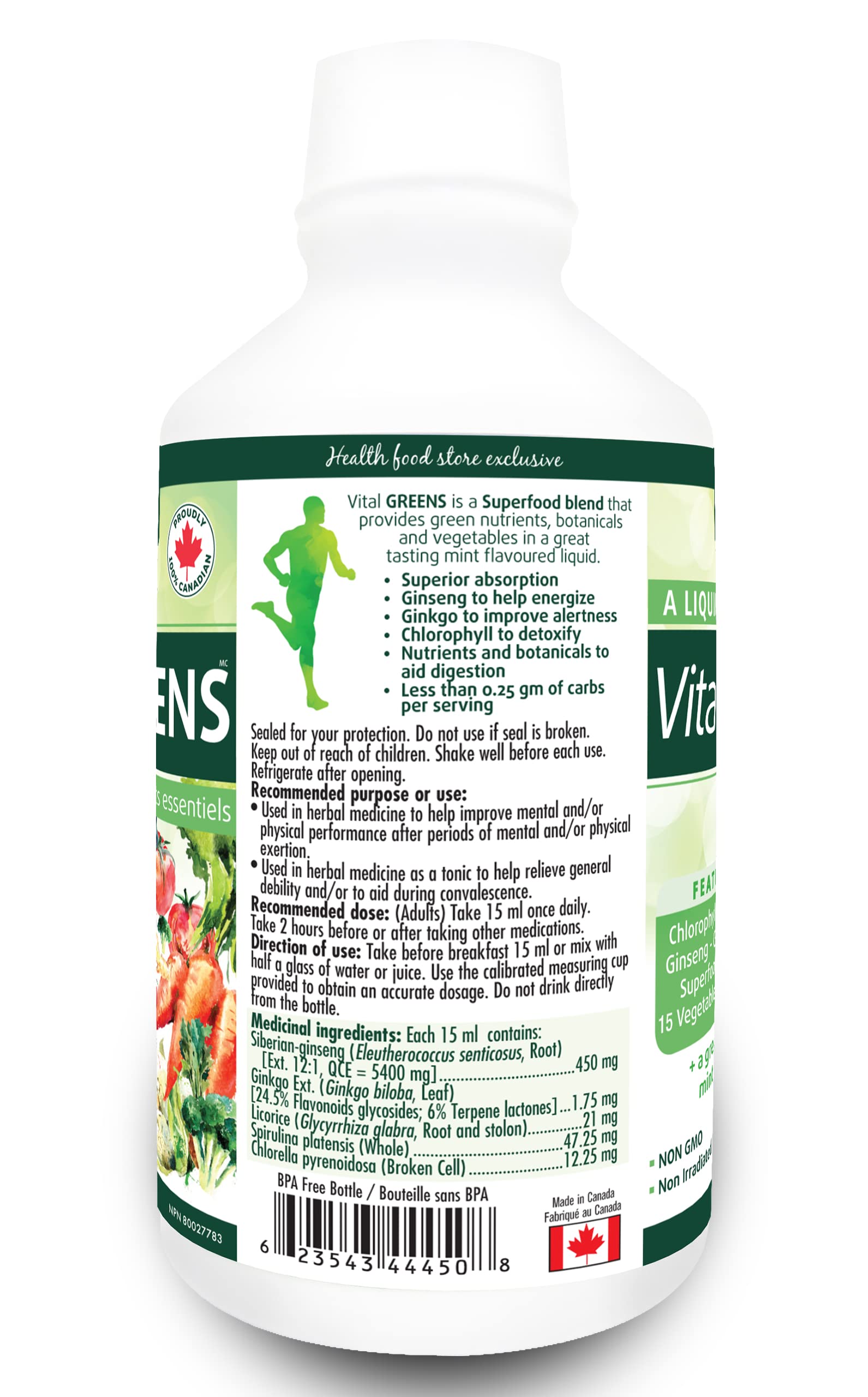 RSO Vital Greens Herbal & Vitamin Supplement - 450ml | Organic Superfood Blend for Detox & Energy Boost | Perfect for Daily Wellness & Immune Support