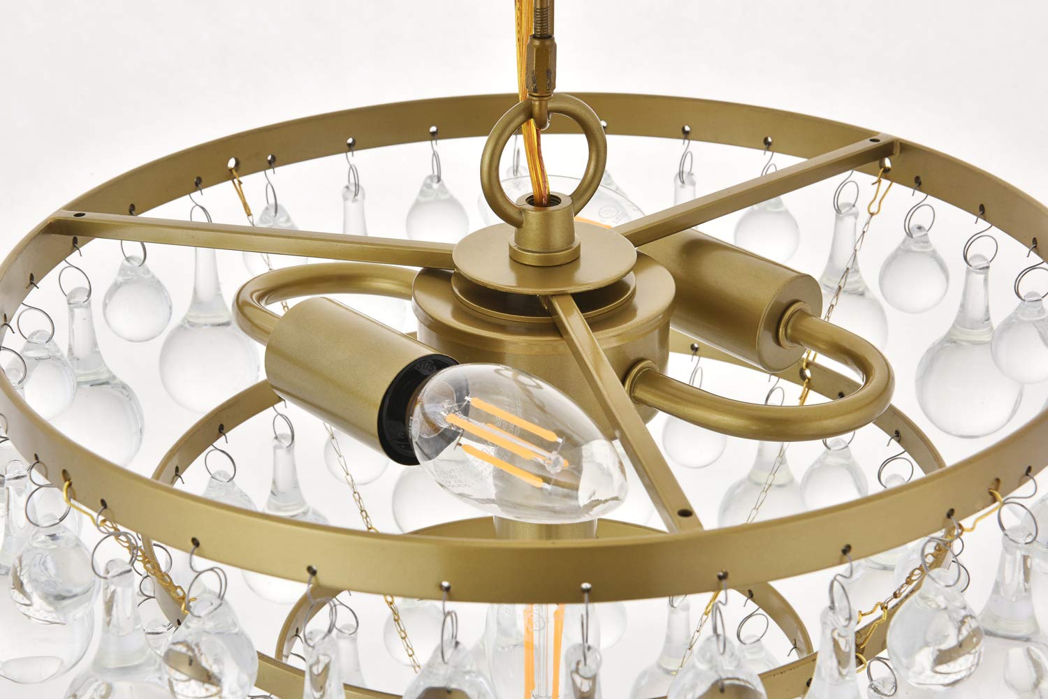 Kora 3-Light Brass Pendant with Clear Glass Shades - Perfect for Dining Room, Kitchen Island, and Entryway Lighting