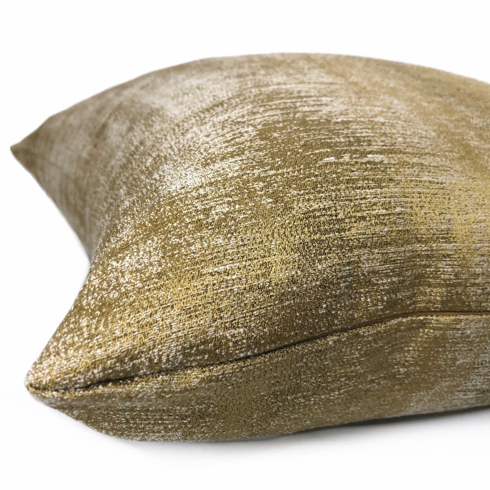 Premium Ysidro Dark Gold Semi-Solid Texture Pillow Cover - Soft & Luxurious Decorative Throw Pillow Case for Sofa, Bed, Couch - Home Decor & Living Room Accessories