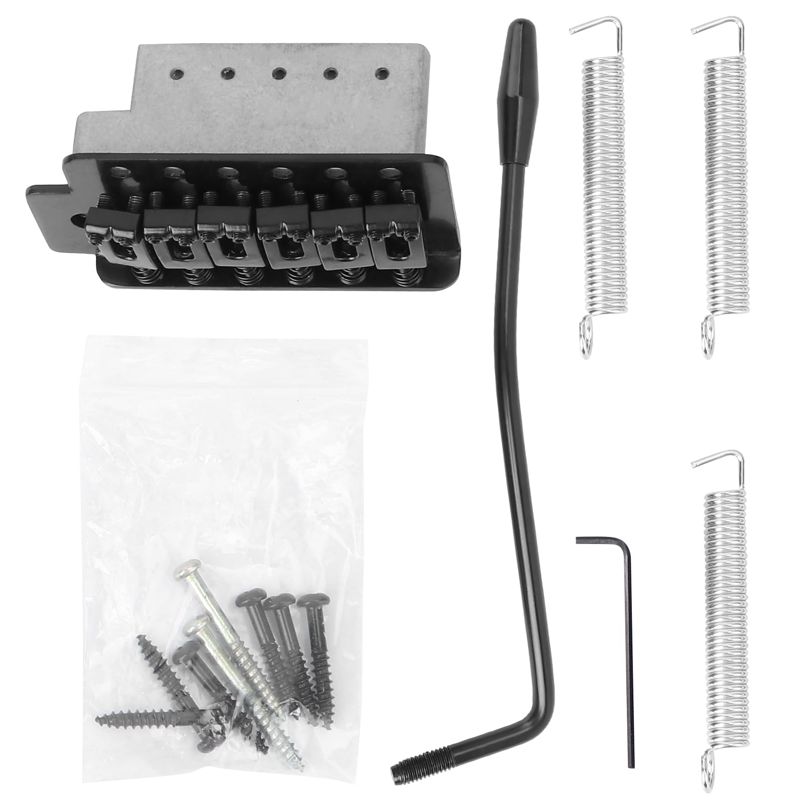 6 String Guitar Bridge & Saddle - Left Handed Electric Guitar Tremolo Bridge Replacement Parts | Perfect for DIY Guitar Repair & Upgrades