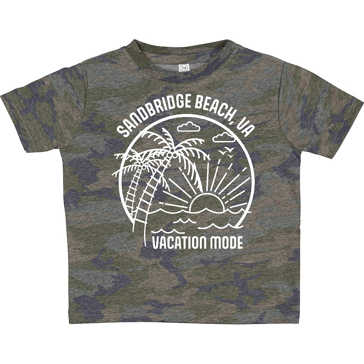 Inktastic Summer Vacation Mode Sandbridge Beach Virginia Toddler T-Shirt | Cute Kids Beach Outfit for Family Trips & Summer Holidays