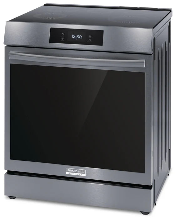 Frigidaire Gallery GCFI306CBD 30-Inch Black Stainless Steel Front Control Induction Range with Total Convection - Perfect for Modern Kitchens & Professional Cooking