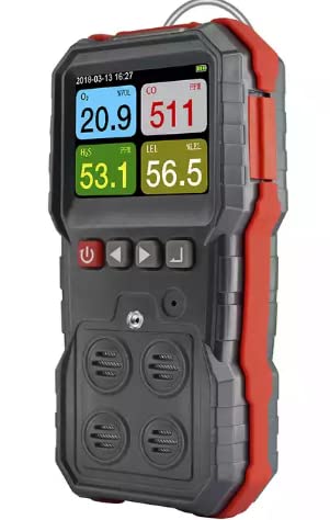 WT8811 4-in-1 Portable Gas Detector - Methane, CO, Oxygen & H2S Tester - Home & Industrial Safety Use for Leak Detection