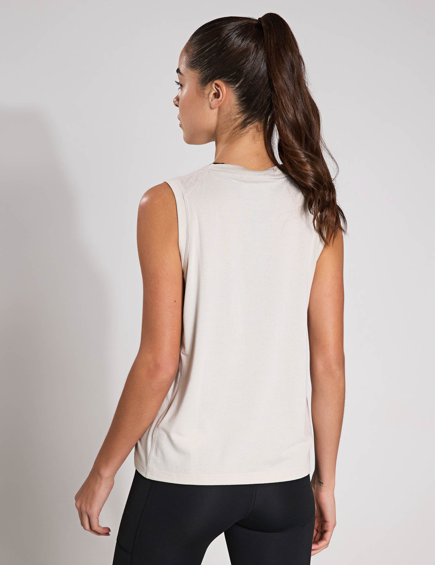 High-Performance Training Tank Top for Women - Big Logo Design in Wonder Alumina/White | Gym Workout & Running Essentials