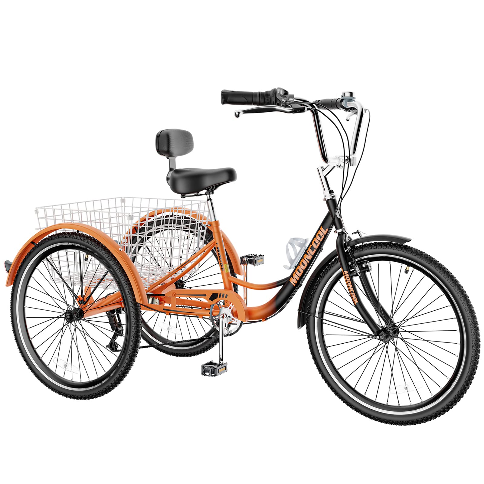 **Slsy 7-Speed Adult Tricycle - 20/24/26 Inch 3-Wheel Bike for Seniors, Women & Men - Comfortable Cruise Trike with Shopping Basket - Perfect for Grocery Shopping, Commuting & Outdoor Recreation**