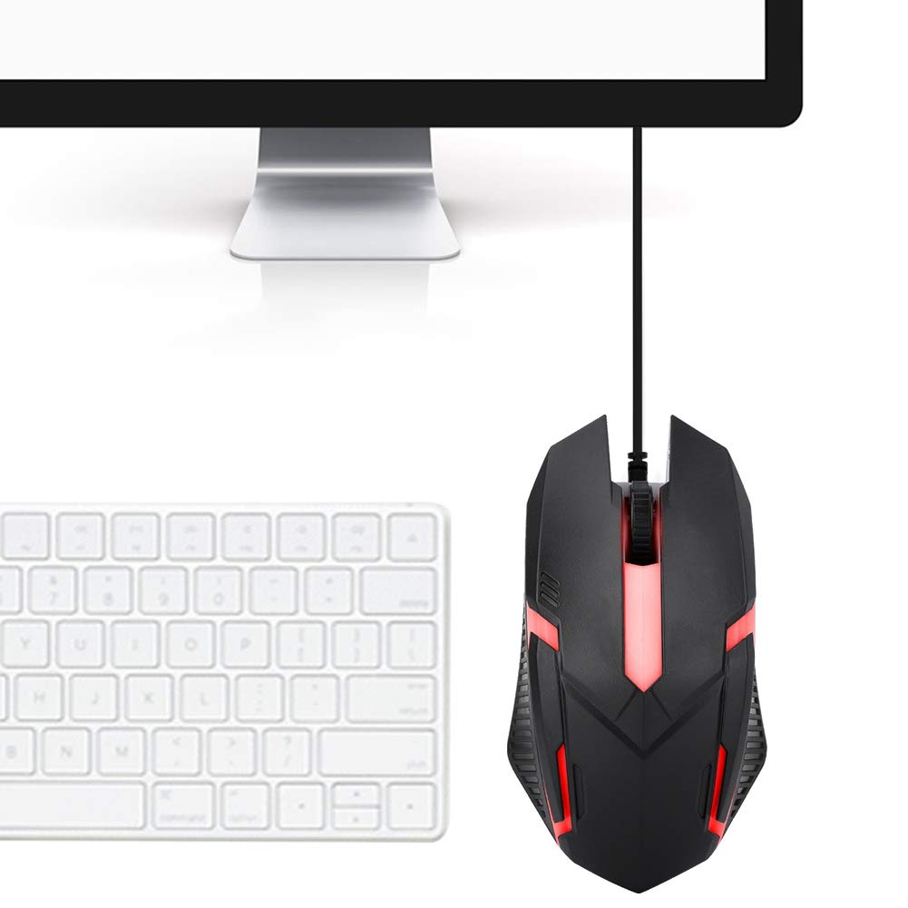 1600DPI Wired Gaming Mouse with RGB Backlight - Ergonomic Computer Mouse for Windows XP/Vista/7/8/10 - Perfect for PC Gaming, Laptop Work & Office Use
