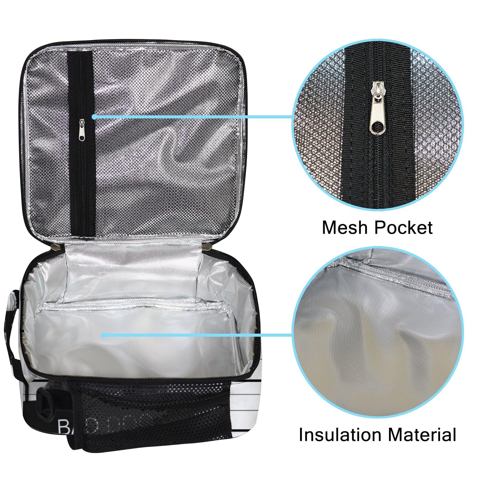 My Little Nest Insulated Cooler Square Tote Lunch Bag - French Bulldog Design Funny Cooler Bag for Work, Picnic & Outdoor Activities - Thermal Lunchbox for Women & Men - Perfect for Office, Beach, Camping & Daily Commute