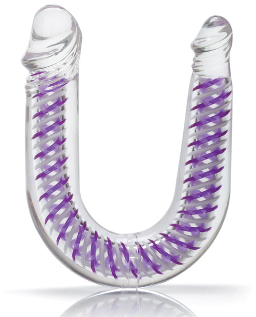 Art Deco AC/DC Double-Ended Dildo 12.25 Inch Purple - Perfect for Couples Play & Solo Use