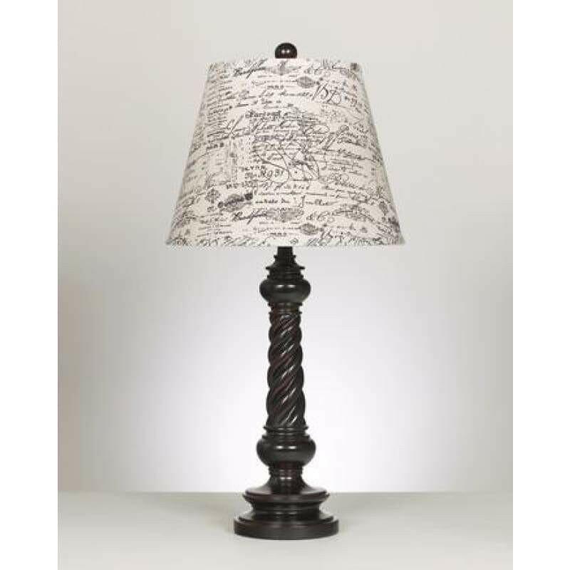 Roisin Black Polyester Lamp - 28 Inches (L280334) - Perfect for Living Room, Bedroom, or Office Decor