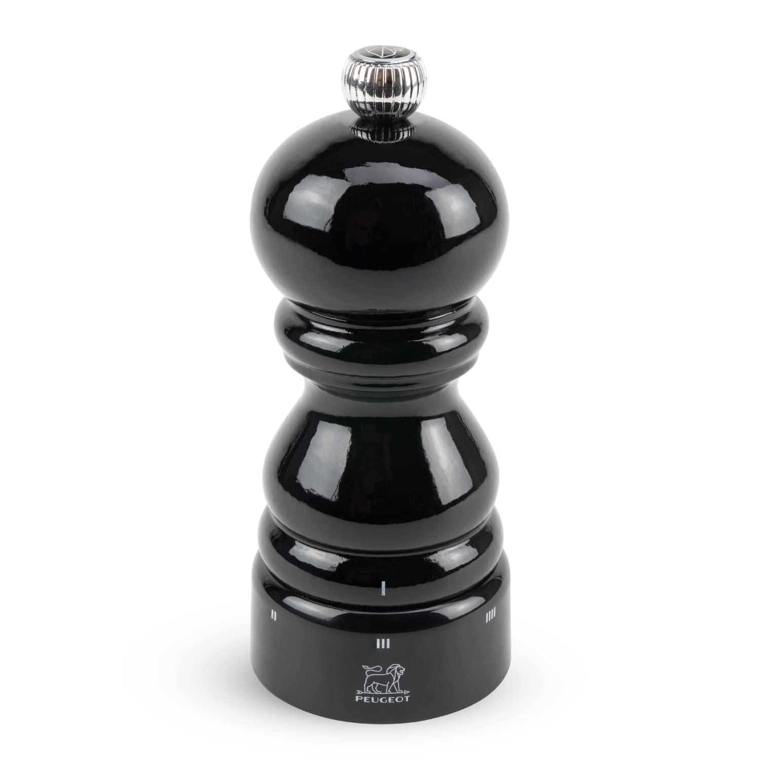 Peugeot Paris u'Select Manual Salt Mill - Adjustable Ceramic Grinder - 5 Inch Beechwood & Gloss Black - Premium Kitchen Tool for Cooking, Dining & Gourmet Seasoning