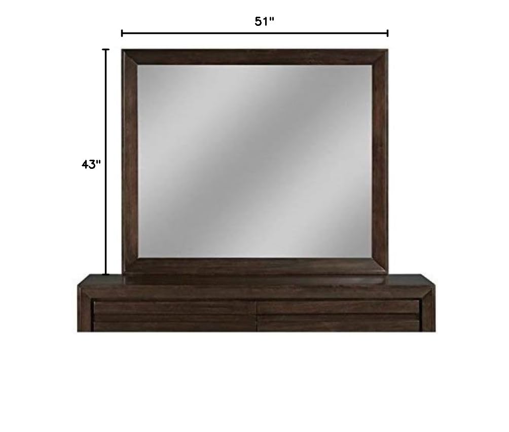 Modus Furniture Element Mirror - Chocolate Brown Wall Mirror for Living Room, Bedroom & Entryway - Elegant Home Decor & Functional Mirror for Vanity, Hallway & Dressing Area
