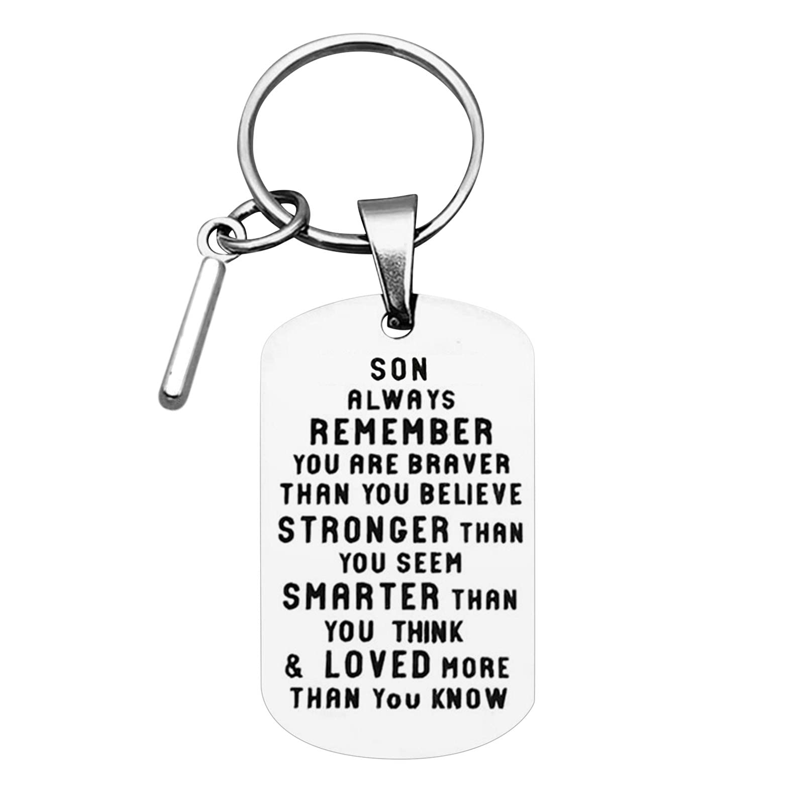 My Son Never I You To 26 Christmas Plush Keychain - Cute Letter Ornaments & Love Alarm Necklace for Women | Perfect Gift for Moms, Christmas Stocking Stuffers & Keychain Collectors