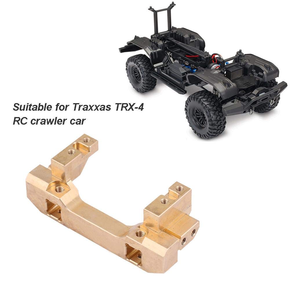 Durable Brass Front Bumper for Traxxas 1/10 RC Crawler Car - Heavy Duty Bumper Bracket with Mount for Off-Road RC Model Vehicles - Perfect for Rock Crawling & Trail Adventures