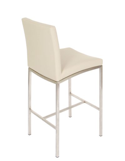 Adam Stool in Taupe - Modern Bar Stool with Adjustable Height for Kitchen Island, Breakfast Bar & Home Office - Comfortable Seating Solution for Small Spaces