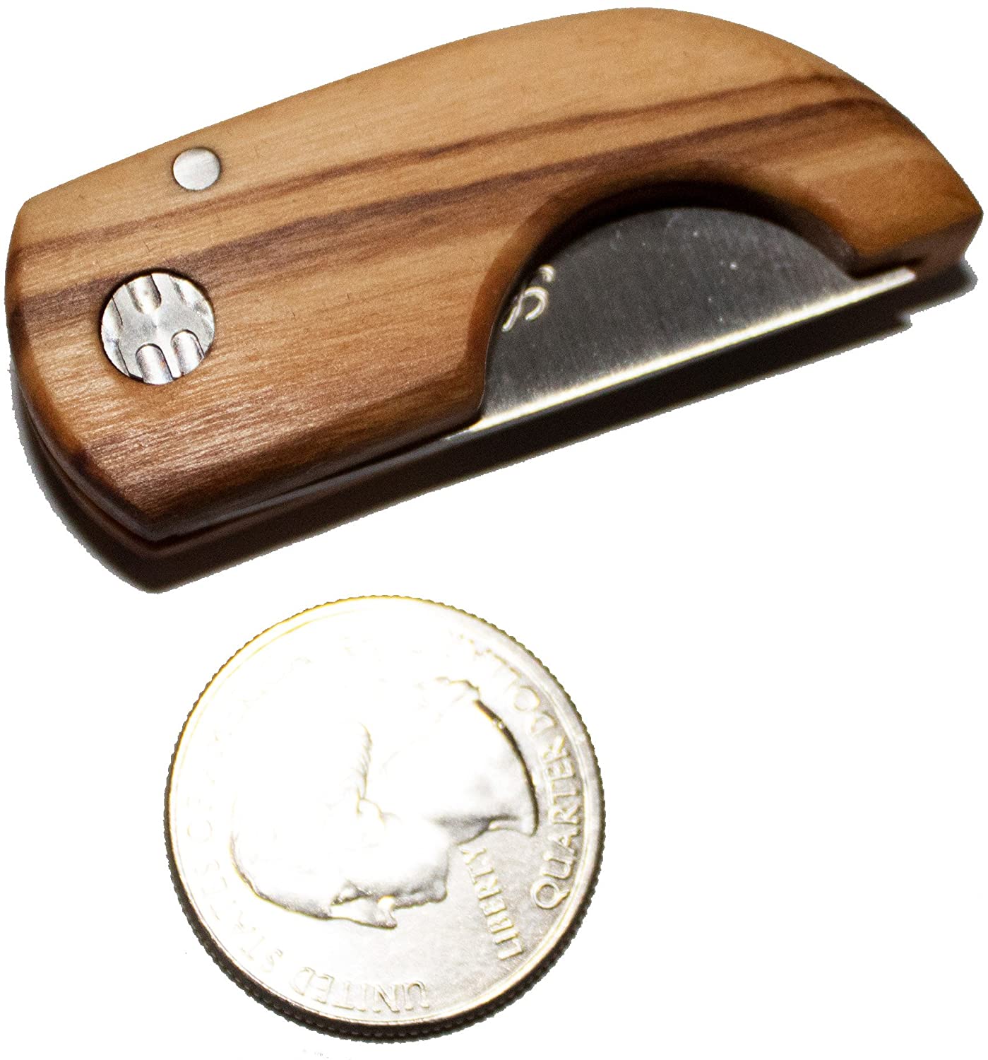 Premium Handmade Italian Olivewood Cigar Cutter with High Carbon Stainless Steel Blade - Compact Pocket Size for Travel & Gifts - Perfect for Cigar Enthusiasts, Outdoor Smoking & Luxury Accessories