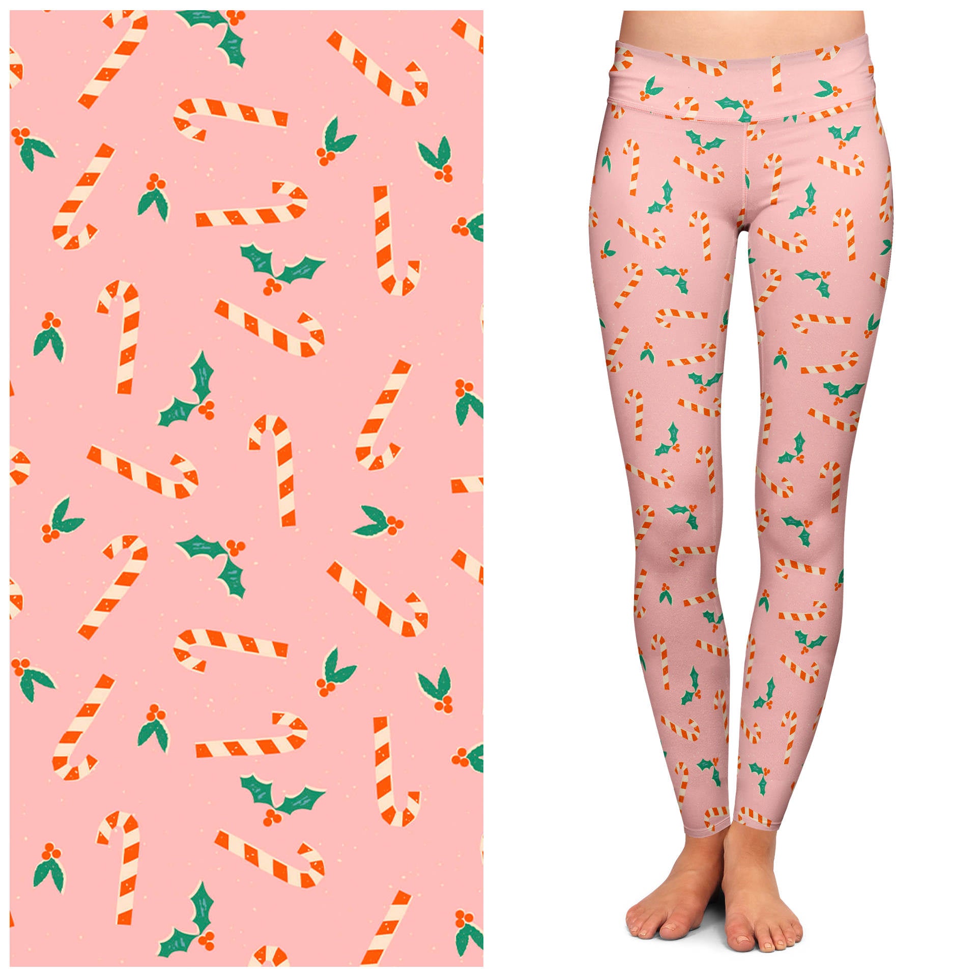 Buttery Soft Holiday Twist Leggings by Lipstick & Chrome - Perfect for Christmas, Winter Comfort & Festive Outfits