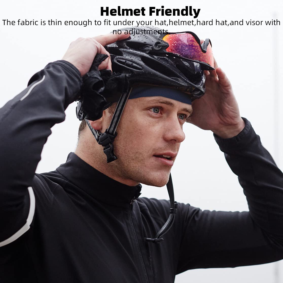 4 Pack Unisex Sports Headbands - Moisture Wicking Workout Head Wraps for Men & Women, Non-Slip Fitness Headbands for Running, Yoga, Gym & Helmet Use | Perfect for Sweat Control During Intense Workouts & Outdoor Activities