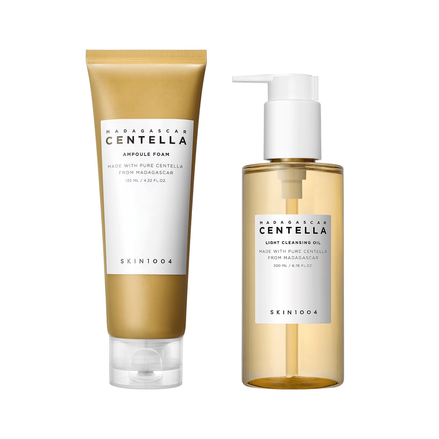 SKIN1004 Madagascar Centella Double Cleansing Duo - Korean Skincare Kit for Deep Pore Cleansing & Makeup Removal | Perfect for Sensitive Skin & Daily Skincare Routine