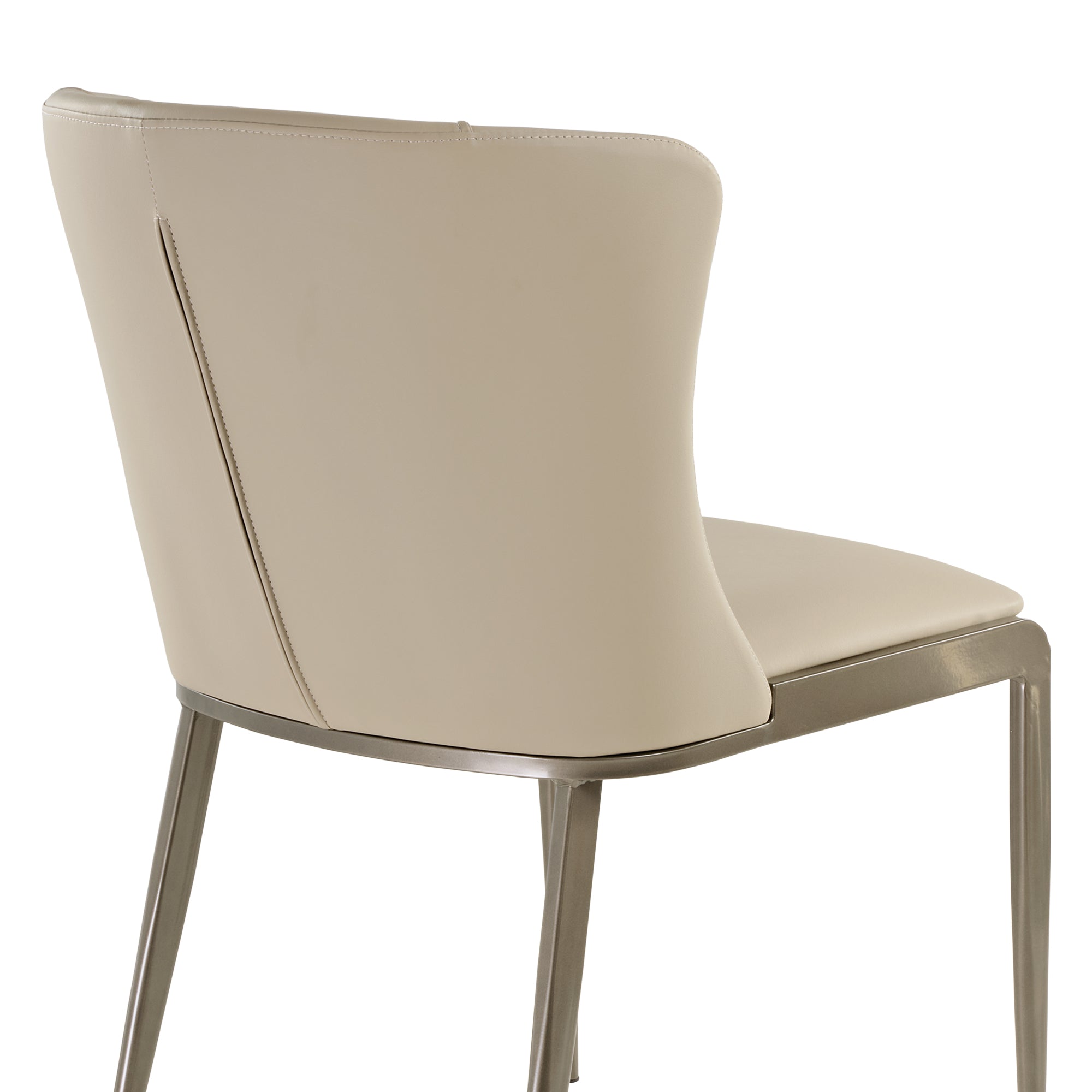 Aurelia Beige Upholstered Dining Side Chairs Set of 2 - Modern Comfortable Kitchen Chairs for Dining Room, Breakfast Nook & Small Spaces