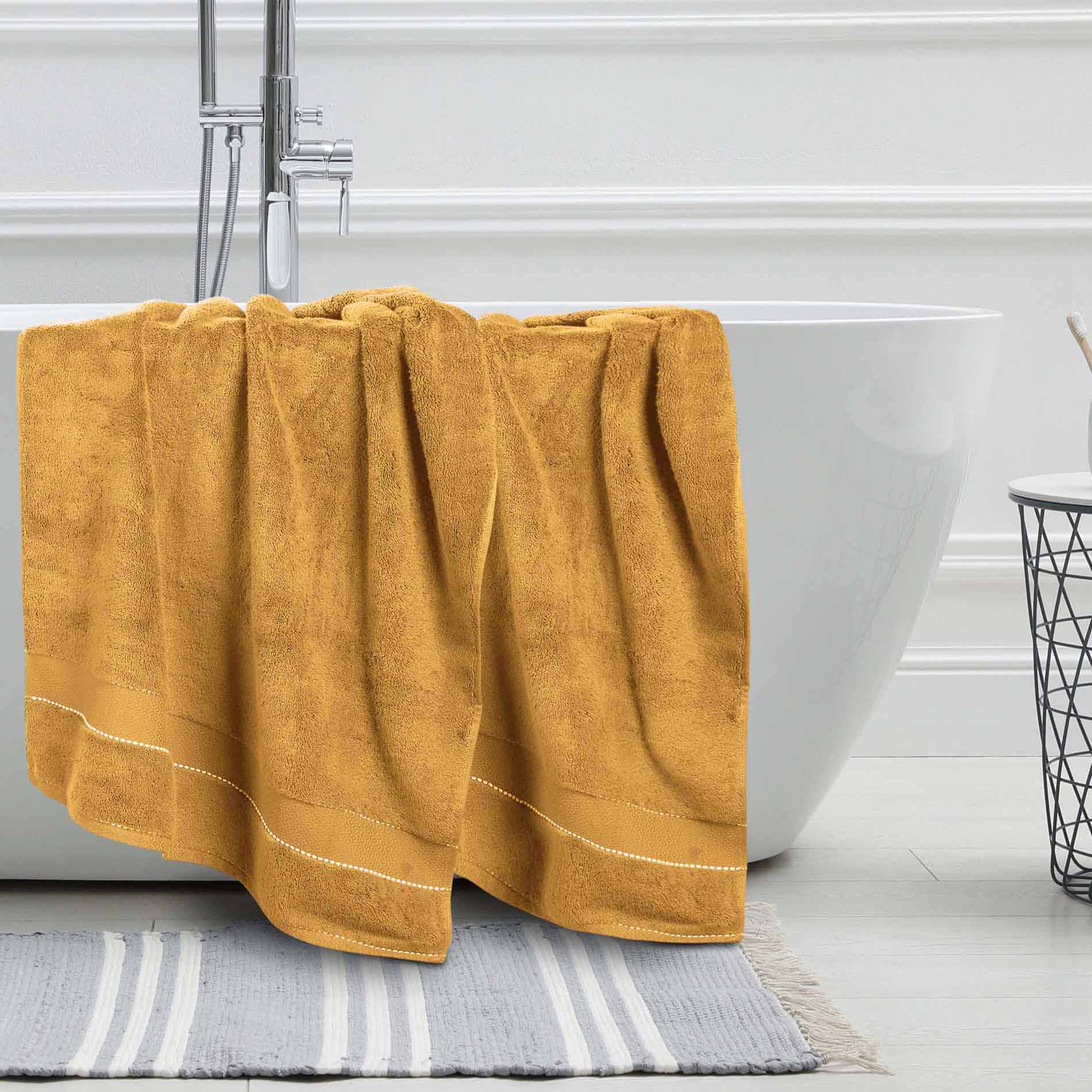 Premium Egyptian Giza Cotton Bath Towel Set of 2 - Ultra Absorbent & Soft Luxury Bath Sheets for Spa, Hotel & Home Use - Made in Egypt with Long-Staple Cotton