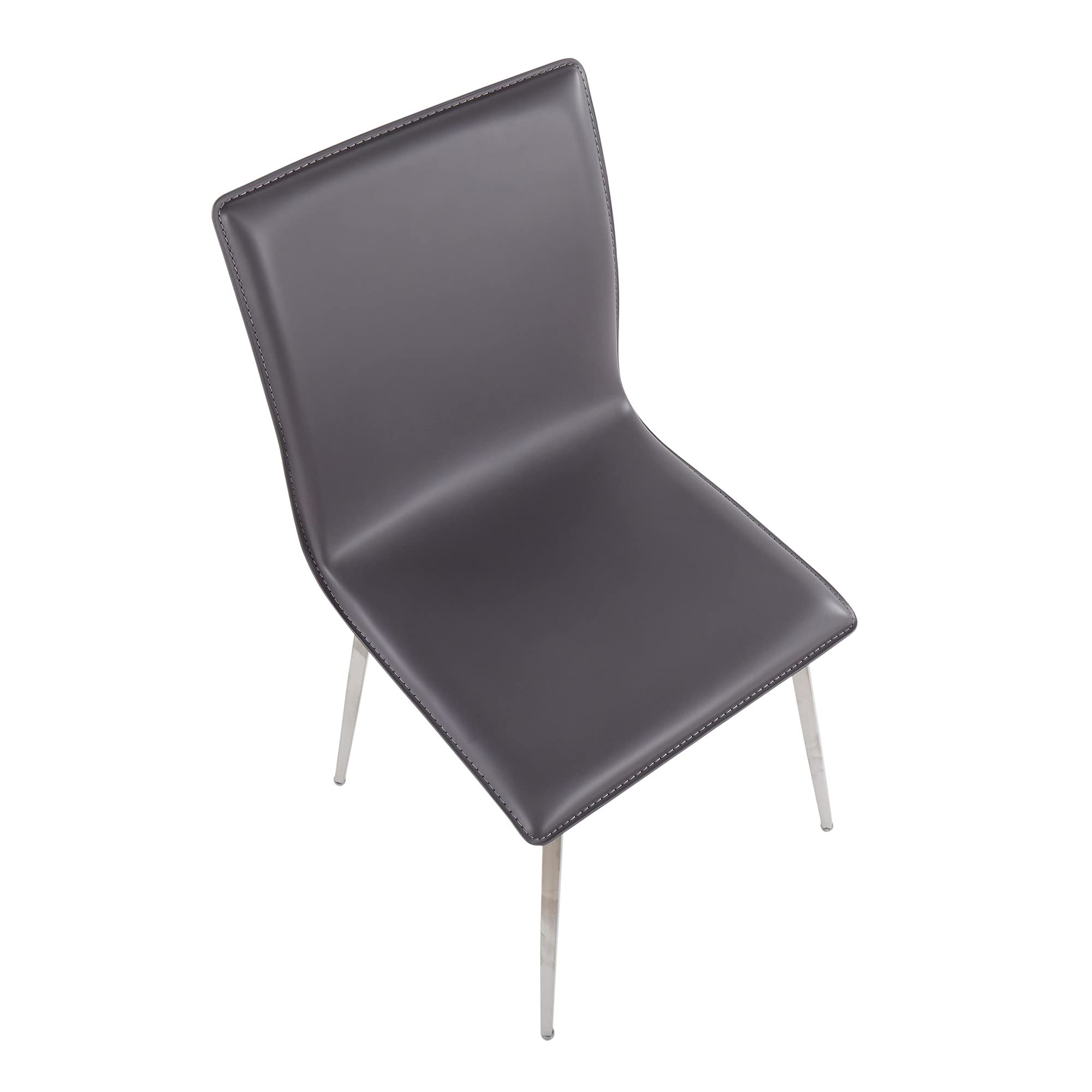 LumiSource Mason Upholstered Dining Chairs Set of 2 - Modern Kitchen Chairs with Comfortable Fabric Seat - Perfect for Dining Room, Breakfast Nook or Home Office
