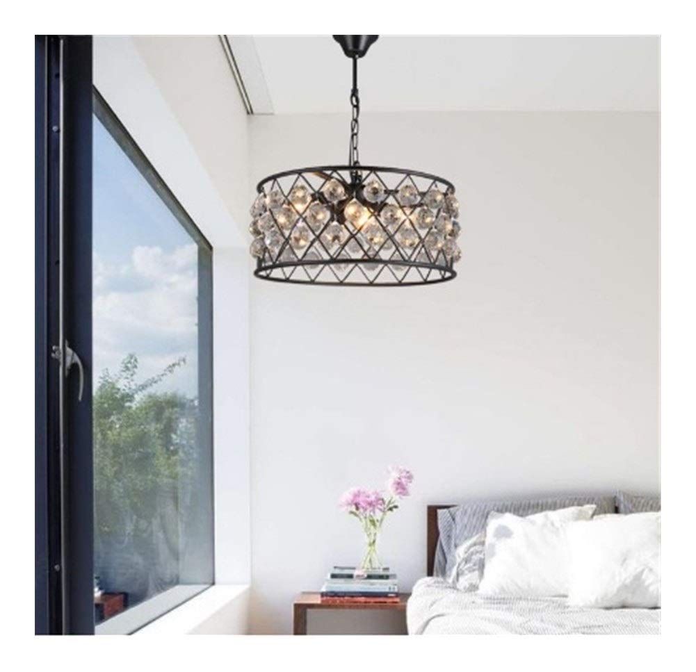 4-Light Black Retro Industrial Chandelier - Wrought Iron Metal Small Ceiling Light Fixture for Dining Room, Bedroom, or Living Room Decor