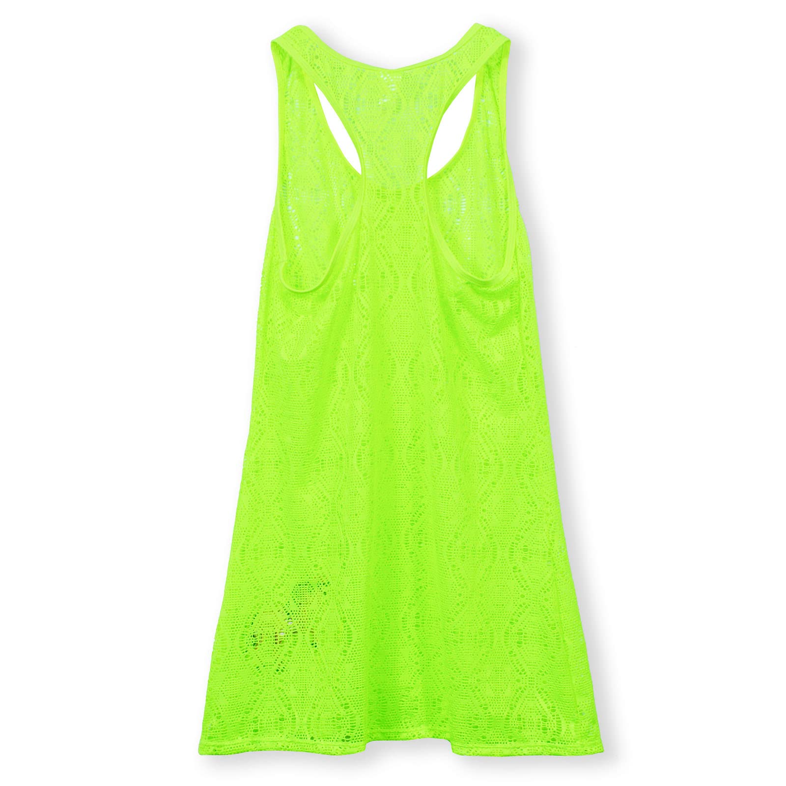 Girls Crochet Mesh Swim Cover Up Dress - Crossback Beach Swimwear for Kids - Perfect for Pool, Beach & Summer Vacations