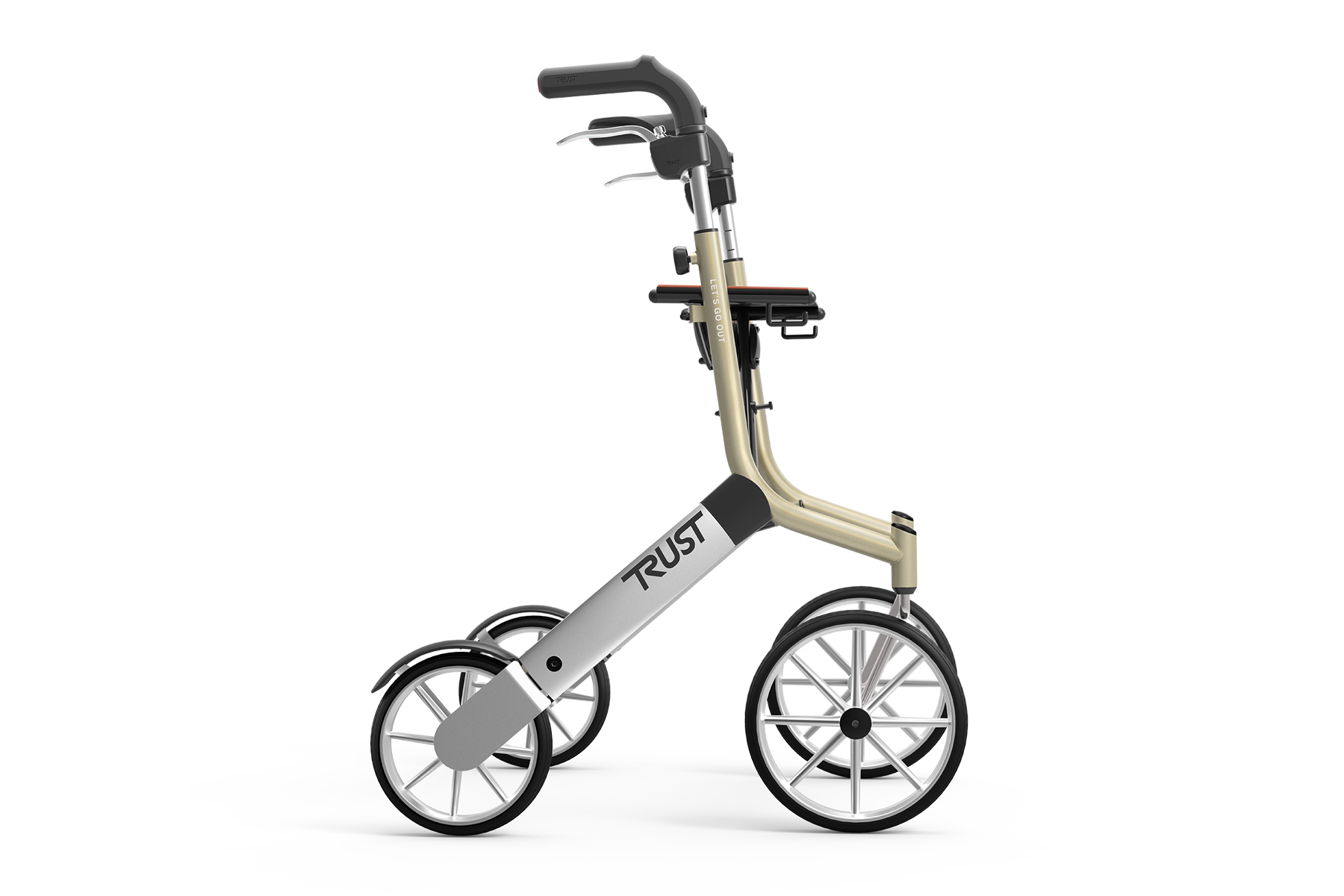 Premium Lightweight Rollator Walker for Seniors & Adults - Foldable Mobility Aid with Seat, Basket & Hand Brakes - Ideal for Outdoor Walks, Shopping & Travel
