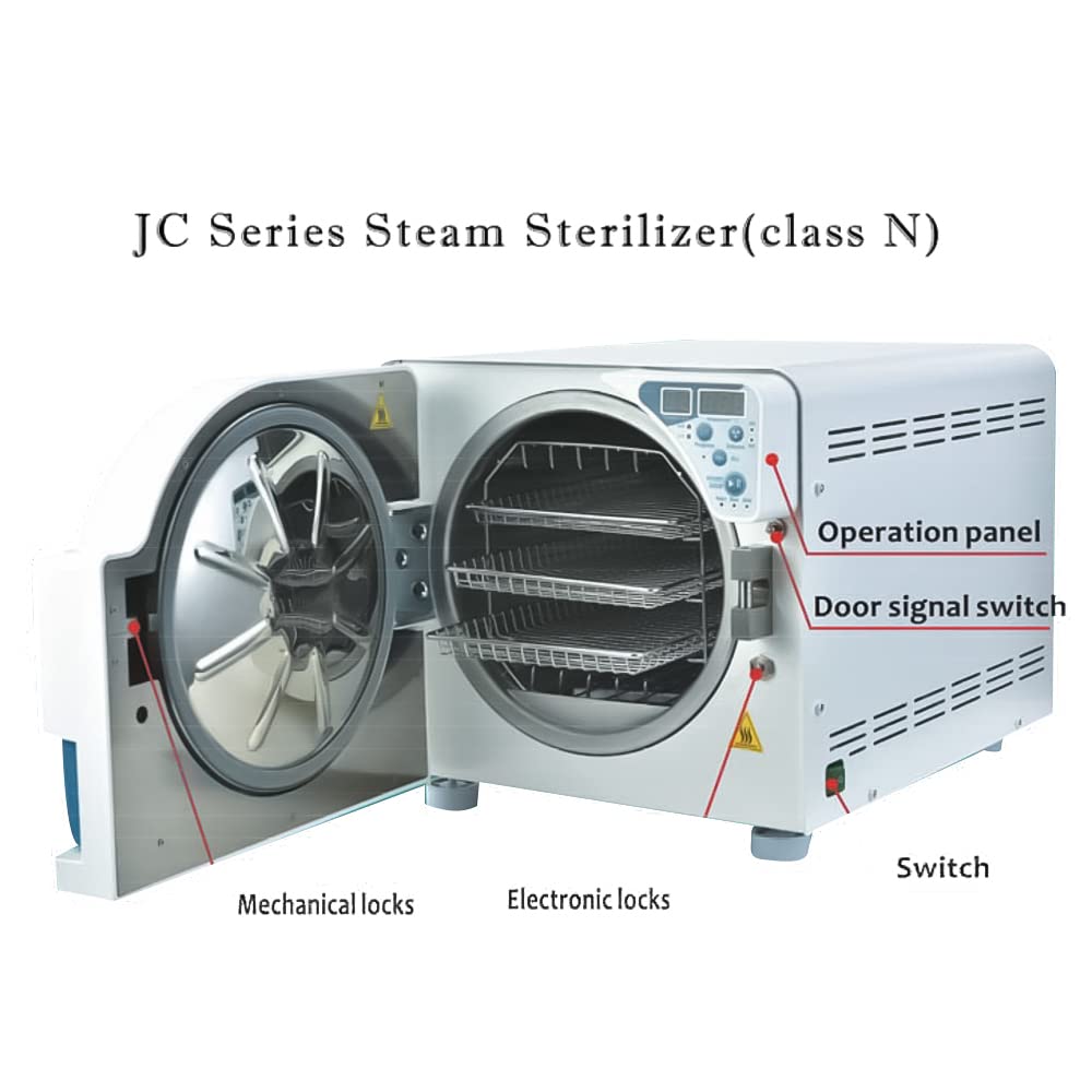 23L Stainless Steel Automatic UV Sterilizer with 1200W Power & Digital LCD Display - Class N Medical Grade Tabletop Sterilizer with Auto Drying, Temperature Control & Dual Door Lock - Perfect for Baby Bottles, Dental Tools & Beauty Equipment Sterilization
