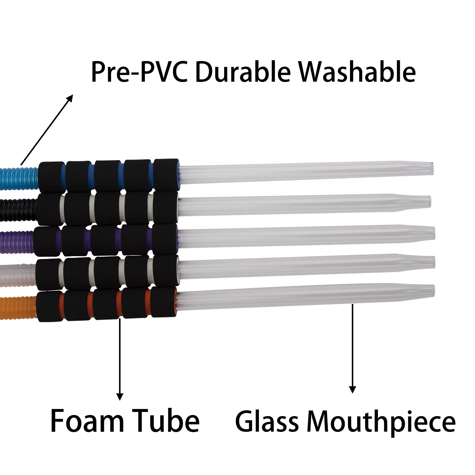 5Pcs Disposable Hookah Hose 72
