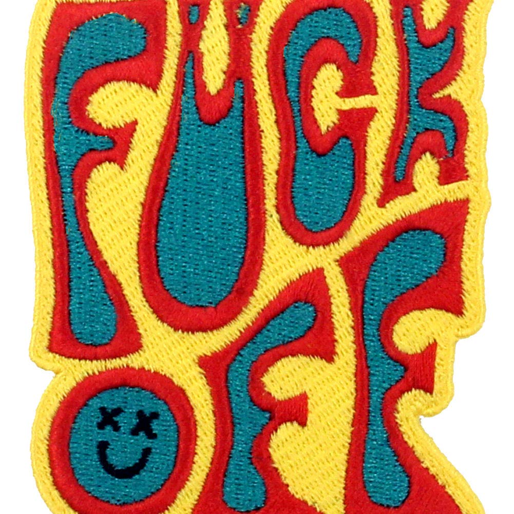 F*ck Off Patch - Embroidered Biker Applique for Jackets & Vests - Iron On or Sew On Emblem - Perfect for Motorcycle Gear, Denim & DIY Projects
