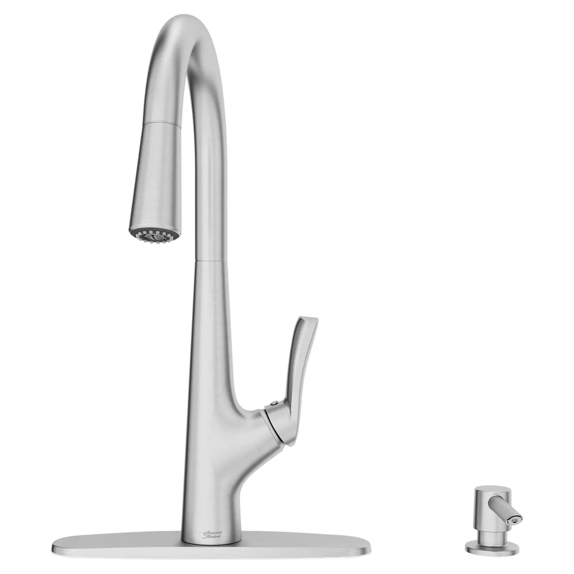 Copley® Pull Down Kitchen Faucet with Soap Dispenser - High Arc Modern Stainless Steel Sink Faucet for Home & Restaurant Use