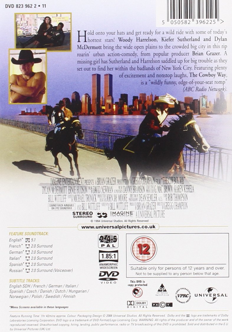 The Cowboy Way DVD [Region 2 & 4] - Classic Western Action Movie for Home Entertainment & Movie Nights