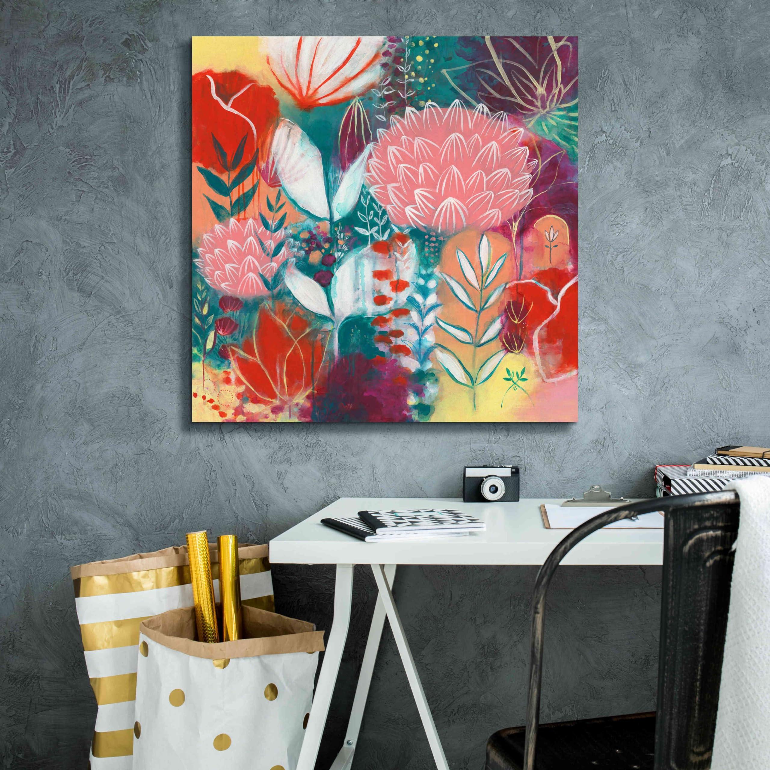 Epic Graffiti 'Sensuality' by Corina Capri - 26x26 Inch Giclee Canvas Wall Art Print - Modern Abstract Home Decor for Living Room, Bedroom & Office