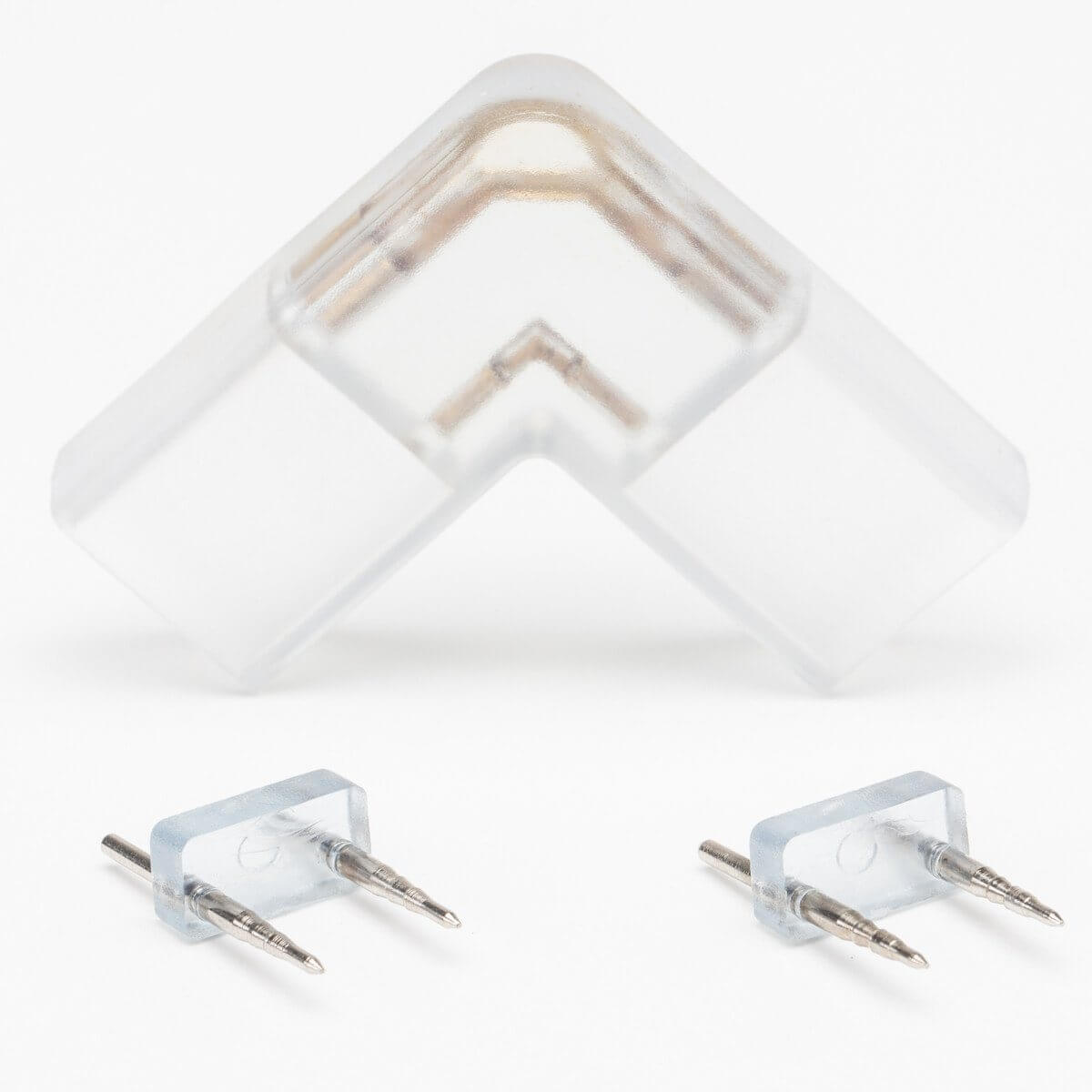 90 Degree L-Shape LED Strip Light Connector - 120V for Indoor/Outdoor Lighting, DIY Home Decor, Cabinet, Shelf & Staircase Lighting