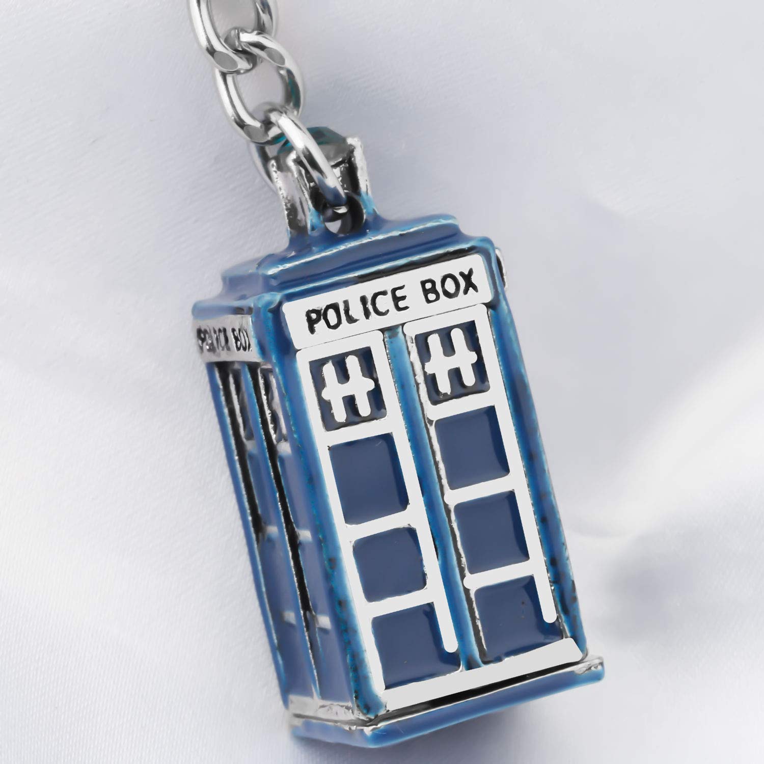 AKTAP Police Box Keychain - Movie & TV Series Inspired Charm Jewelry Gift for Fans - Perfect for Keychains, Backpacks, and Cosplay Accessories