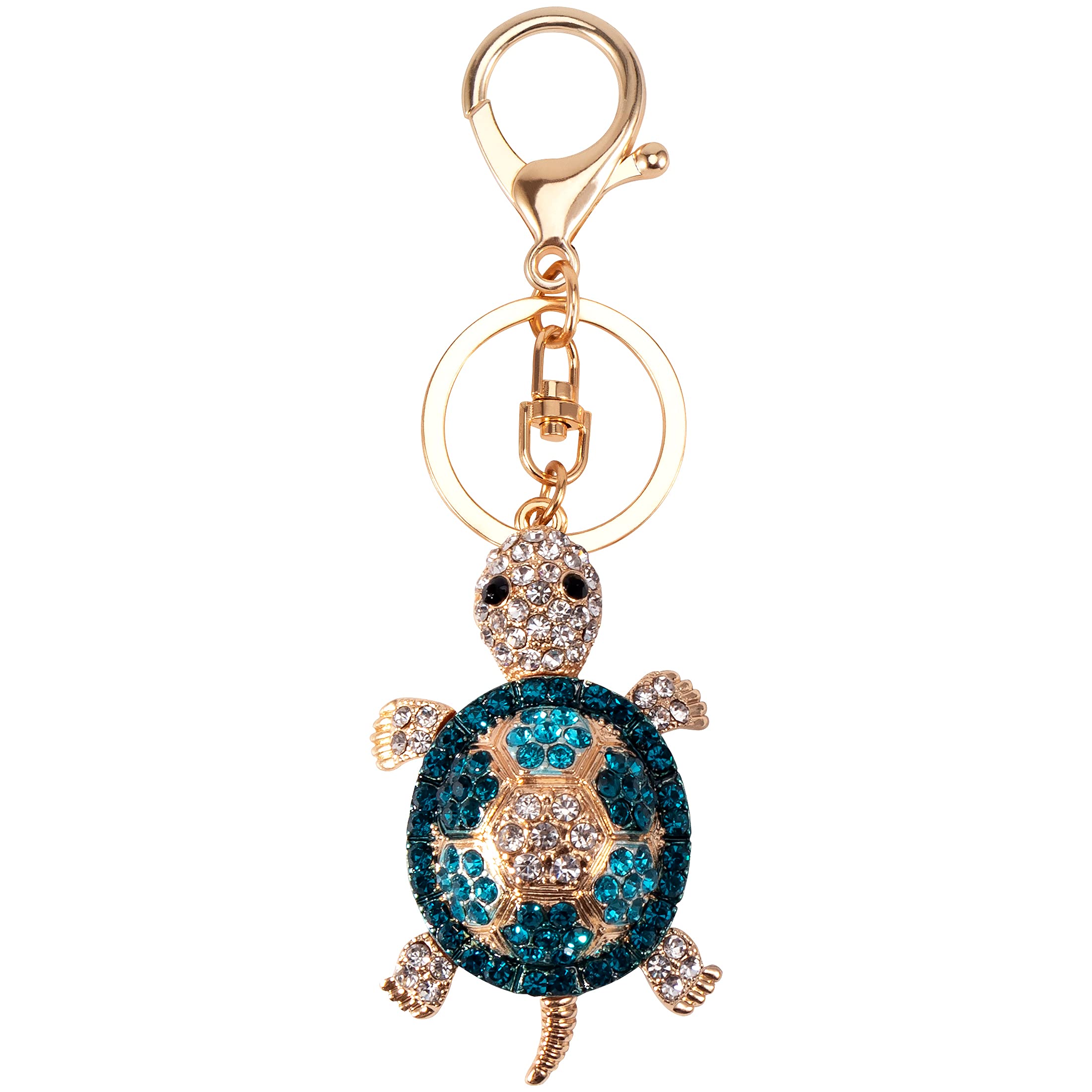 Cute Sea Turtle Keychain - Rhinestone Tortoise Car Key Ring, Purse & Backpack Charm for Women, Girls & Kids | Perfect Gift for Beach Lovers & Ocean-Themed Accessories