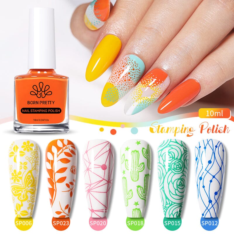 Vibrant Candy Series Nail Stamping Polish - 10ml Professional Nail Art Lacquer for DIY Manicures & Creative Nail Designs - Perfect for Home Salon, Parties, and Gift Giving