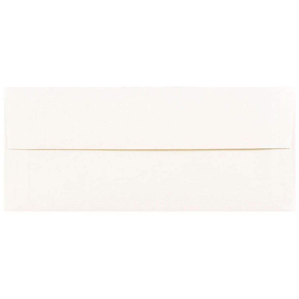 JAM PAPER #10 Business Parchment Envelopes - 4 1/8 x 9 1/2 Inches - White Recycled Paper - Pack of 1000 Bulk Envelopes - Ideal for Mailing, Office Documents & Wedding Invitations